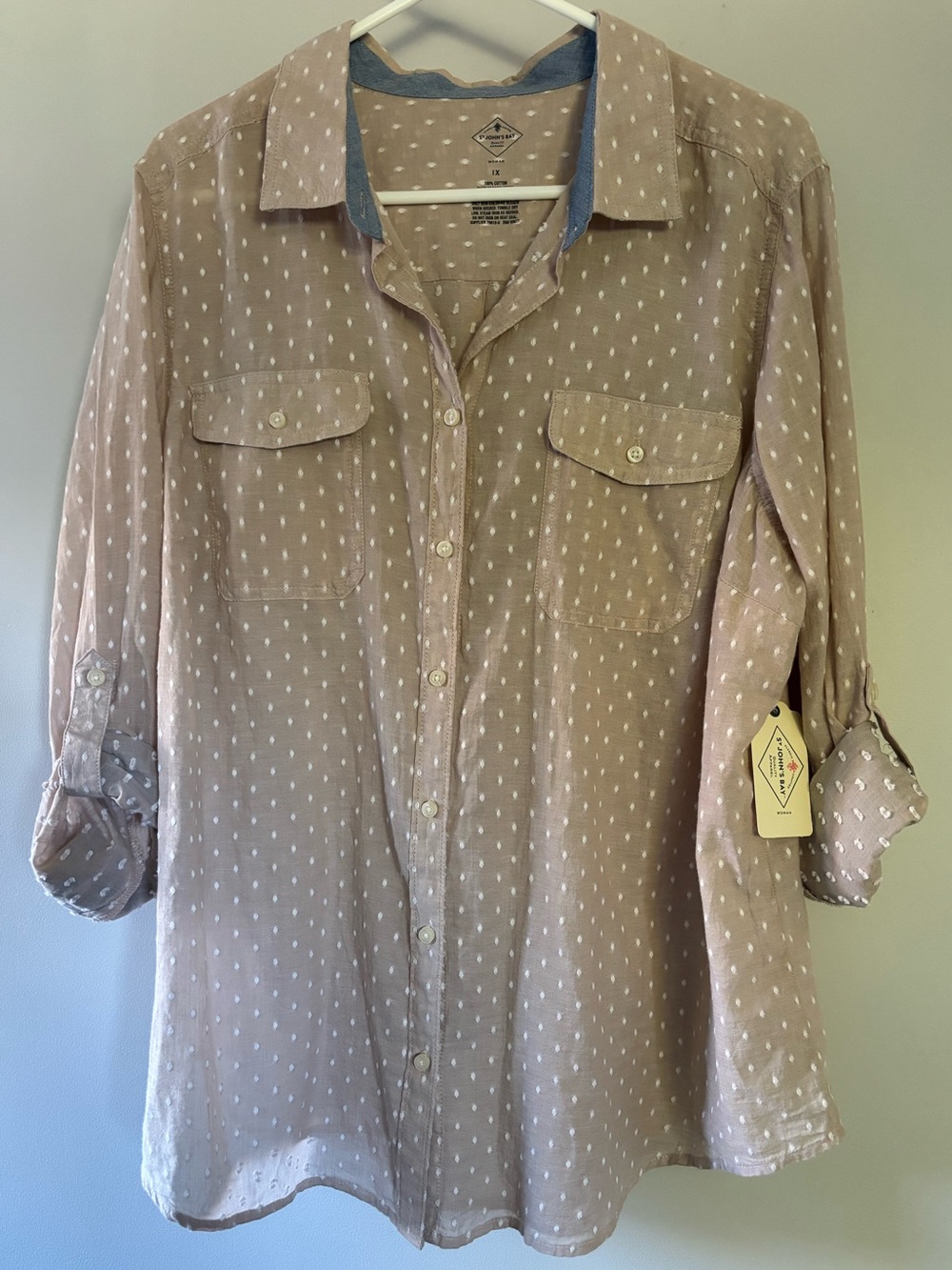 St. John's Bay Cotton Button-Down Shirt
